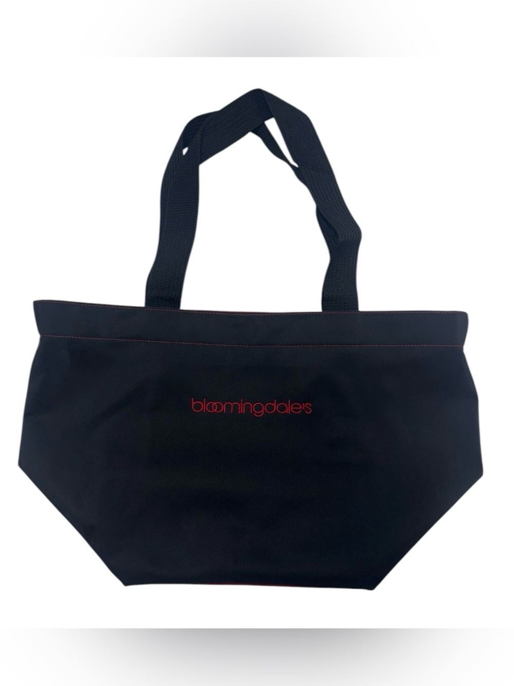 Bloomingdale’s black and red colored large sized tote bag in great condition!